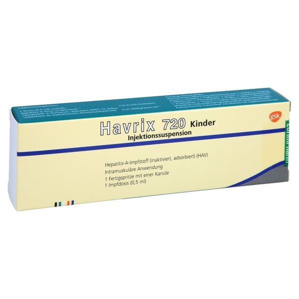 HAVRIX 720 Kinder Inj.-Susp.i.e.Fertigspritze 0,5 ml