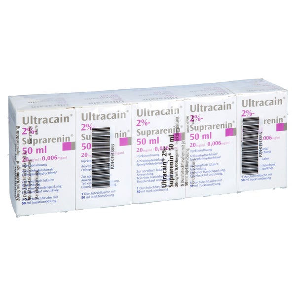 Ultracain 2% Suprarenin 50 ml Amp.Fl. 5X50 ml