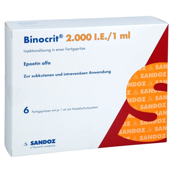 BINOCRIT 2.000 I.E./1 ml Inj.-Lsg.i.e.Fertigspr. 6X1 ml
