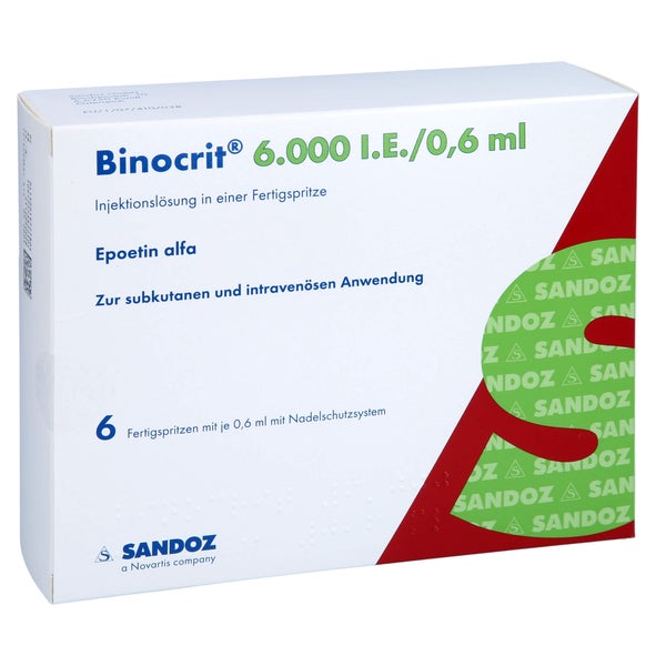 BINOCRIT 6.000 I.E./0,6 ml Inj.-Lsg.i.e.Fertigspr. 6X0,6 ml