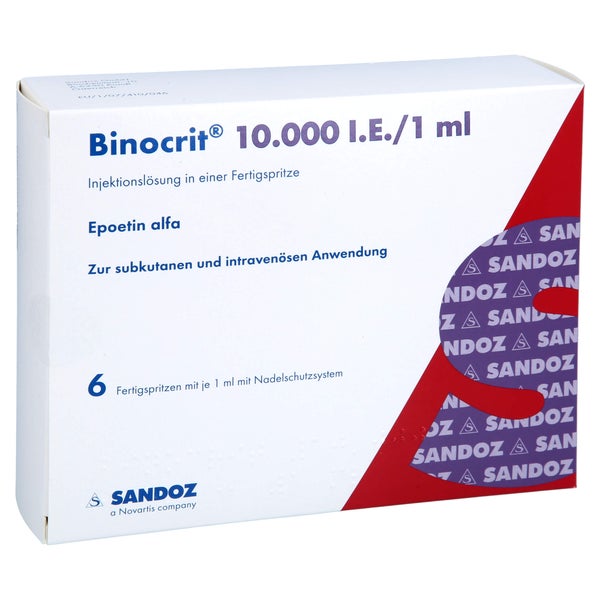 BINOCRIT 10.000 I.E./1 ml Inj.-Lsg.i.e.Fertigspr. 6X1 ml