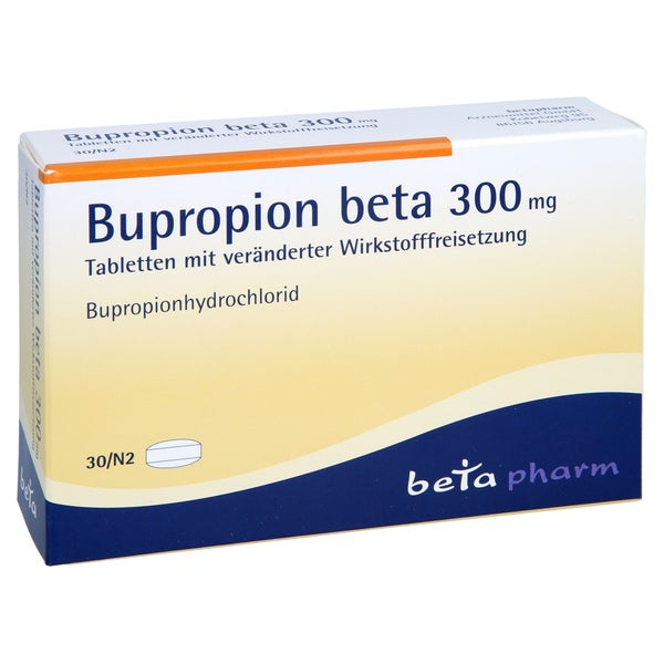 BUPROPION beta 300 mg Tab.m.veränd.Wirkst.-Frs. 30 St