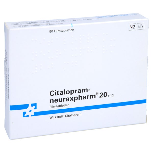CITALOPRAM-neuraxpharm 20 mg Filmtabletten 50 St