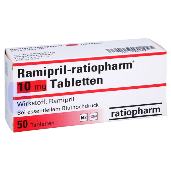 Ramipril-ratiopharm 10 mg Tabletten 50 St