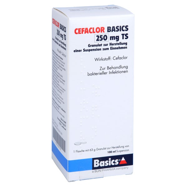 CEFACLOR BASICS 250 mg TS Gran.z.Susp.-Herstell. 100 ml