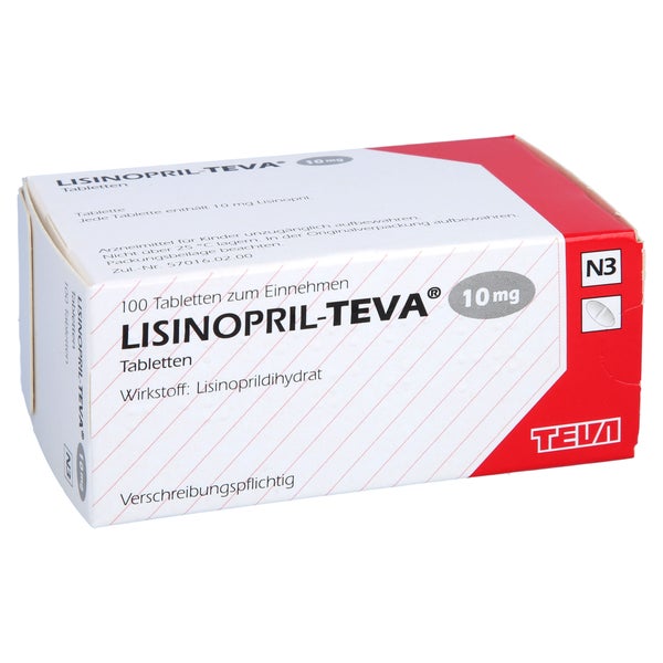 Lisinopril Teva 10 mg Tabletten 100 St