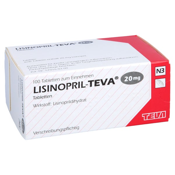 Lisinopril Teva 20 mg Tabletten 100 St