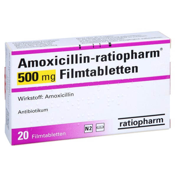 AMOXICILLIN-ratiopharm 500 mg Filmtabletten 20 St