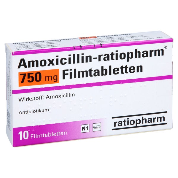 AMOXICILLIN-ratiopharm 750 mg Filmtabletten 10 St