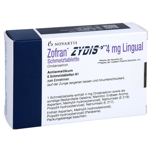 ZOFRAN 4 mg Zydis Lingual Schmelztabletten 6 St