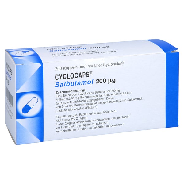 CYCLOCAPS Salbutamol 200 µg Inh.Kaps.+Cyclohaler 200 St
