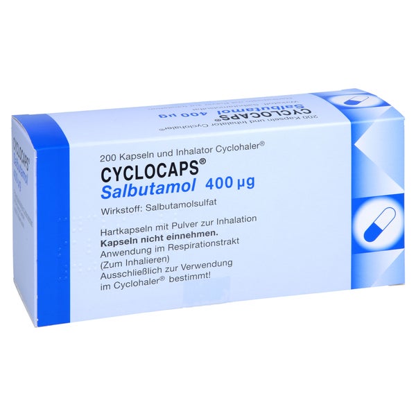 CYCLOCAPS Salbutamol 400 µg Inh.Kaps.+Cyclohaler 200 St