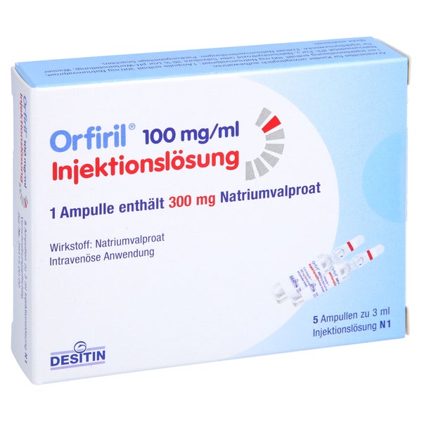 Orfiril 100 Mg/ml Injektionslösung 5X3 ml