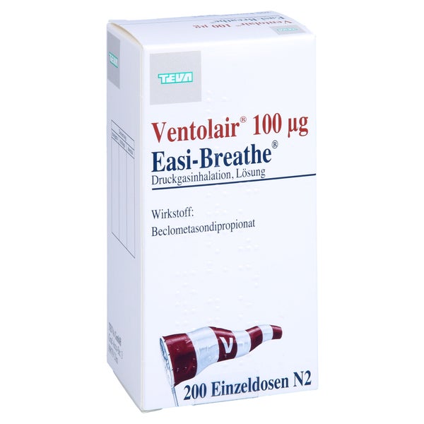 VENTOLAIR 100 µg 200 Hub Easi Breathe Dos.-Aerosol 1 St