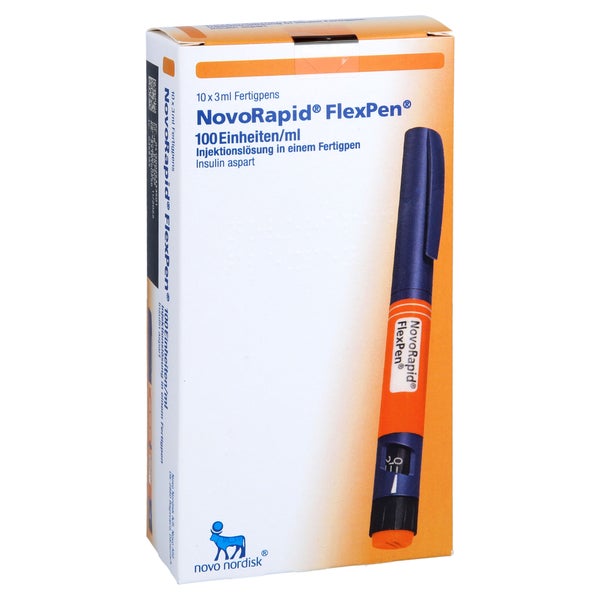 NOVORAPID FlexPen 100 E/ml Inj.-Lsg.i.e.Fertigpen 10X3 ml