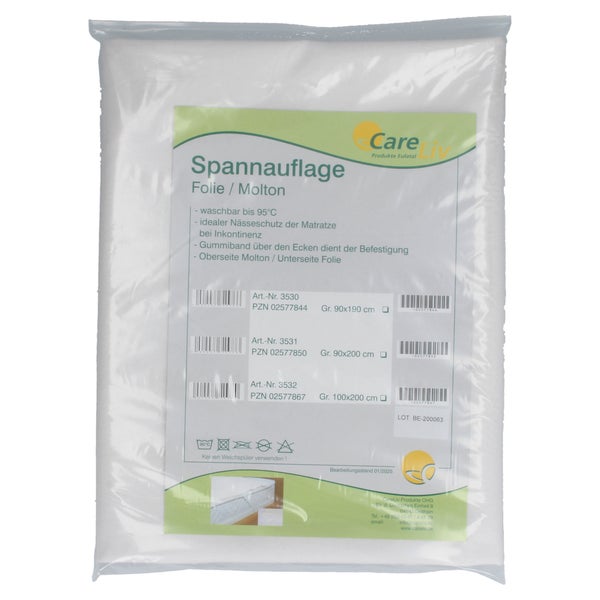 Molton Spannauflage 100x200 cm m.Folie b 1 St