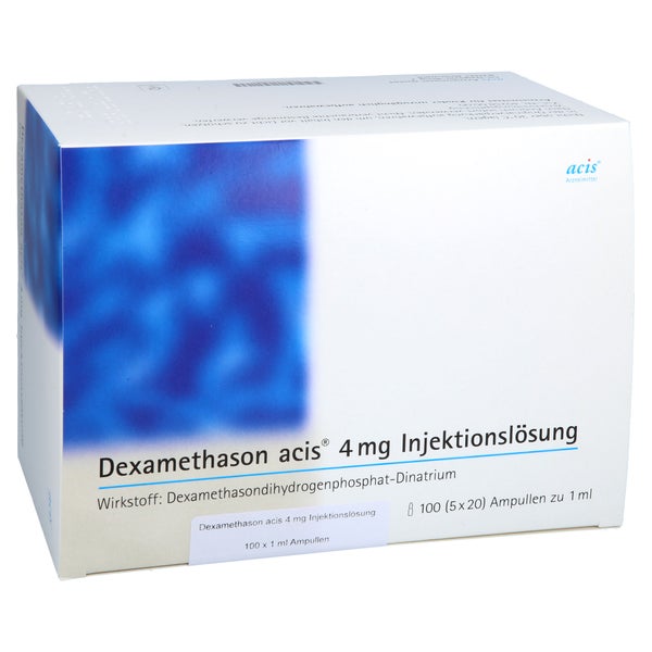 DEXAMETHASON acis 4 mg Injektionslsg.Ampullen 100 St
