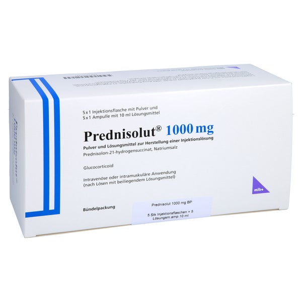 PREDNISOLUT 1000 mg Plv.u.Lsm.z.H.e.Injektionslsg. 5 St