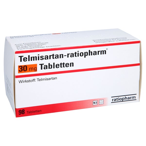 Telmisartan-ratiopharm 30 mg Tabletten 98 St