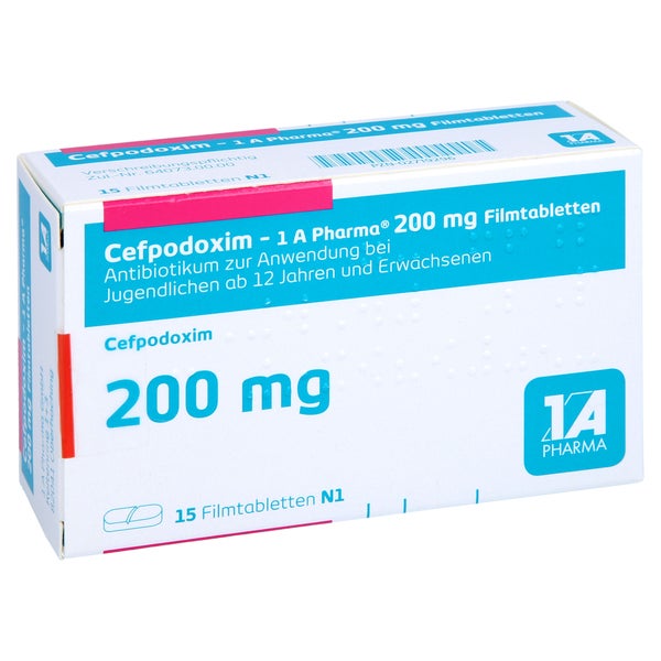 CEFPODOXIM-1A Pharma 200 mg Filmtabletten 15 St