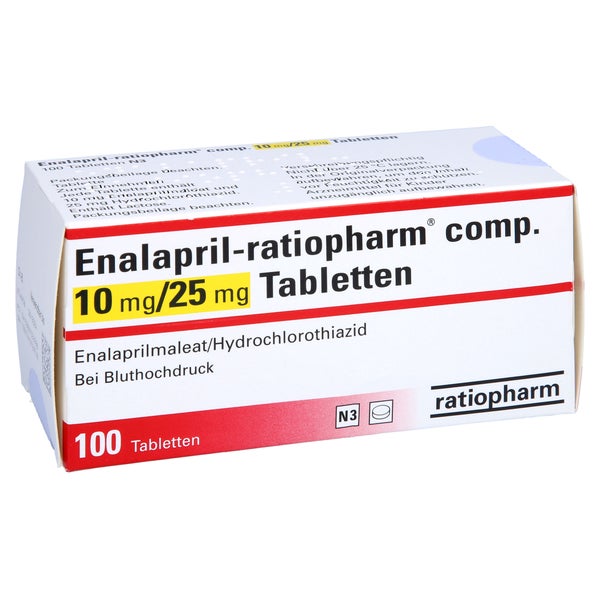 ENALAPRIL-ratiopharm comp.10 mg/25 mg Tabletten 100 St