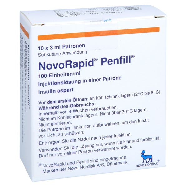 NOVORAPID Penfill 100 E/ml Inj.-Lsg.i.e.Patrone 10X3 ml