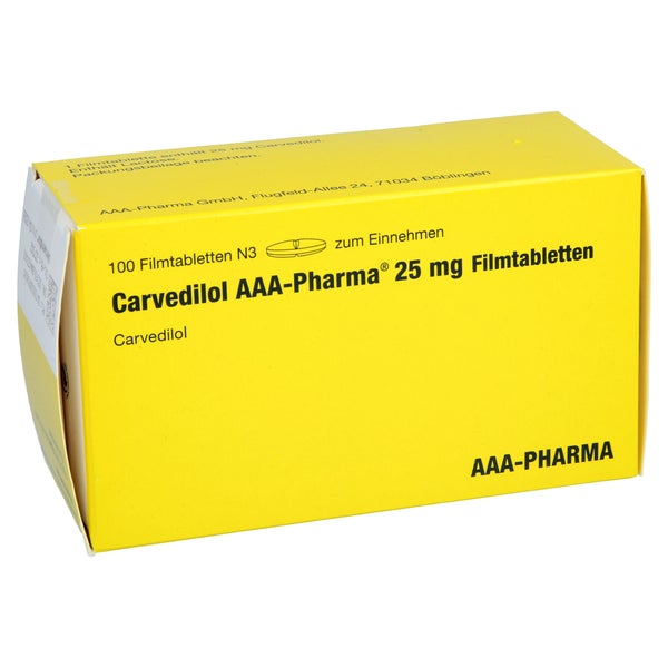 CARVEDILOL 25 mg AAA-Pharma Filmtabletten 100 St