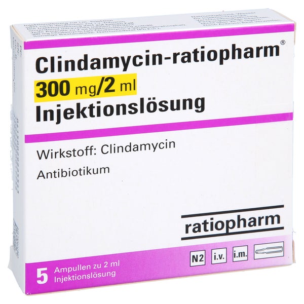 CLINDAMYCIN-ratiopharm 300 mg/2 ml Inj.-Lsg.Amp. 5 St