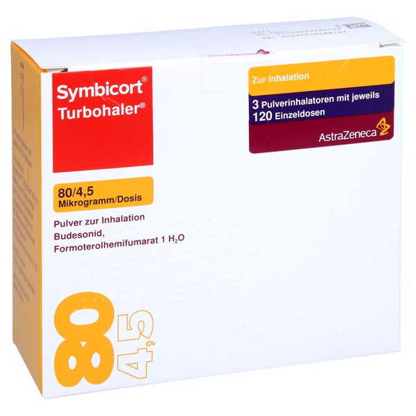 SYMBICORT Turbohaler 80/4,5 µg/Dosis 120 ED 3 St