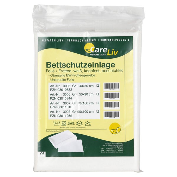 Bettschutzeinlage Folie Frottee 90x100 c 1 St