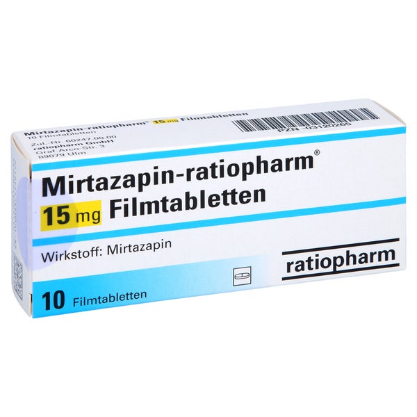 MIRTAZAPIN-ratiopharm 15 mg Filmtabletten 10 St