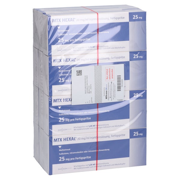 MTX HEXAL 25 mg (20 mg/ml) Inj.-Lsg.i.e.F.-Sp. 12 St