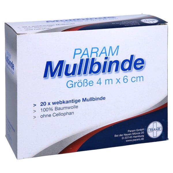 Mullbinden 6 cmx4 m unverpackt 20 St