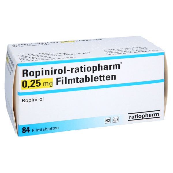 ROPINIROL-ratiopharm 0,25 mg Filmtabletten 84 St