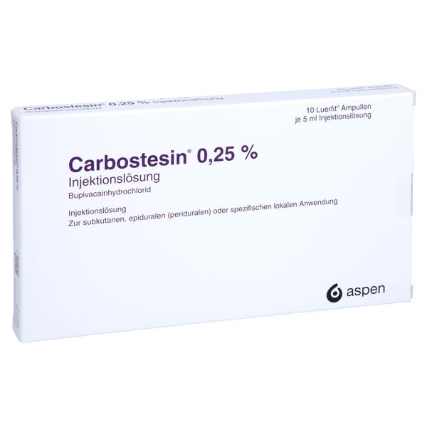 CARBOSTESIN 0,25% Luerfit Injektionslsg.Ampullen 10X5 ml