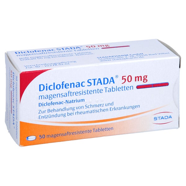 DICLOFENAC STADA 50 mg magensaftresist.Tabletten 50 St