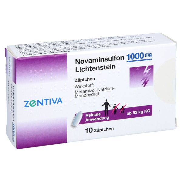 NOVAMINSULFON 1000 mg Lichtenst.Erw.-Suppositorien 10 St