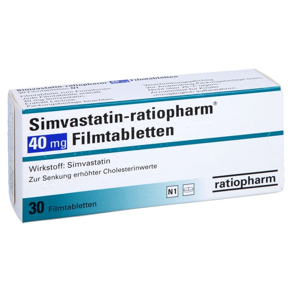 SIMVASTATIN-ratiopharm 40 mg Filmtabletten 30 St
