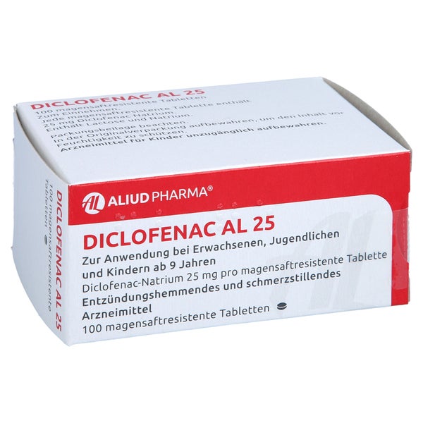DICLOFENAC AL 25 magensaftresistente Tabletten 100 St
