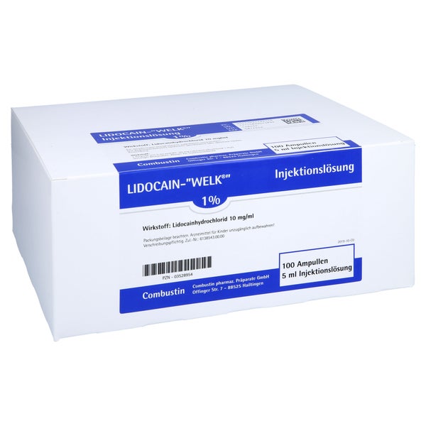 Lidocain Welk 1% Injektionslösung Ampull 100X5 ml