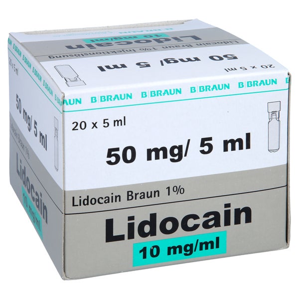 LIDOCAIN Braun 1% Miniplasco connect Inj.-Lsg. 20X5 ml