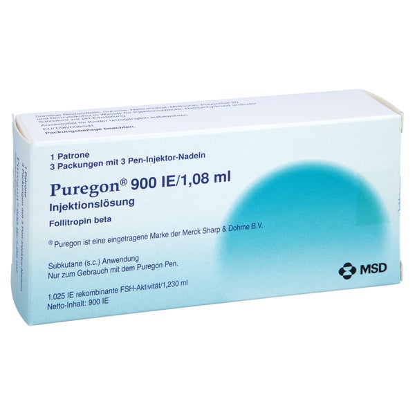 PUREGON 900 I.E./1,08 ml Injekt.-Lsg.i.Pat.+9 Nad. 1 St