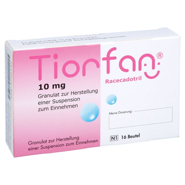 TIORFAN 10 mg Granulat z.Herstell.ein.Susp.z.Einn. 16 St