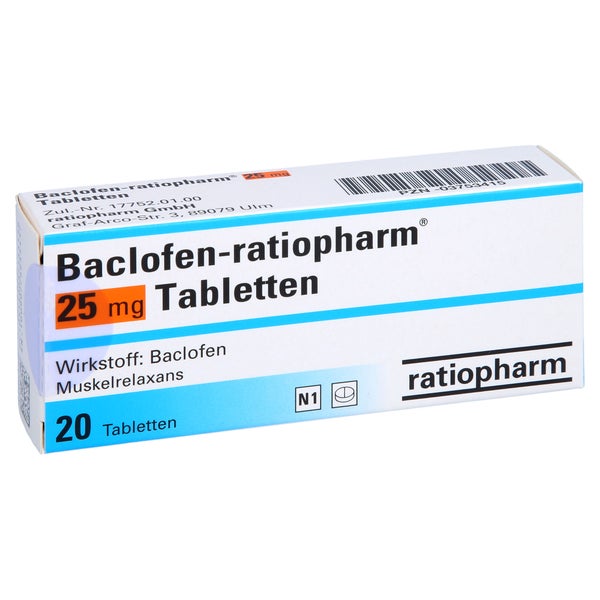 Baclofen-ratiopharm 25 mg Tabletten 20 St