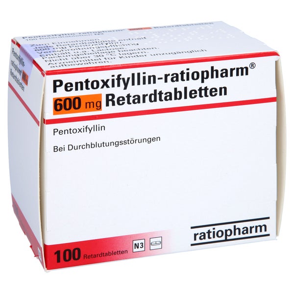 PENTOXIFYLLIN-ratiopharm 600 mg Retardtabletten 100 St