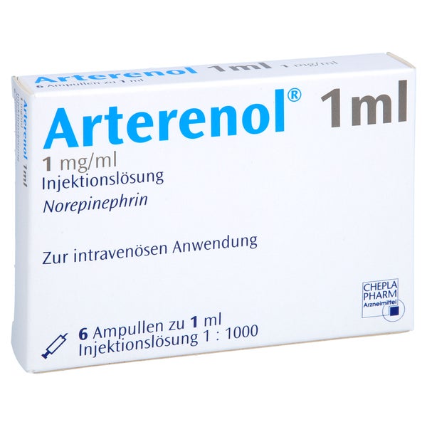 ARTERENOL 1 mg/ml Injektionslösung Ampullen 6X1 ml