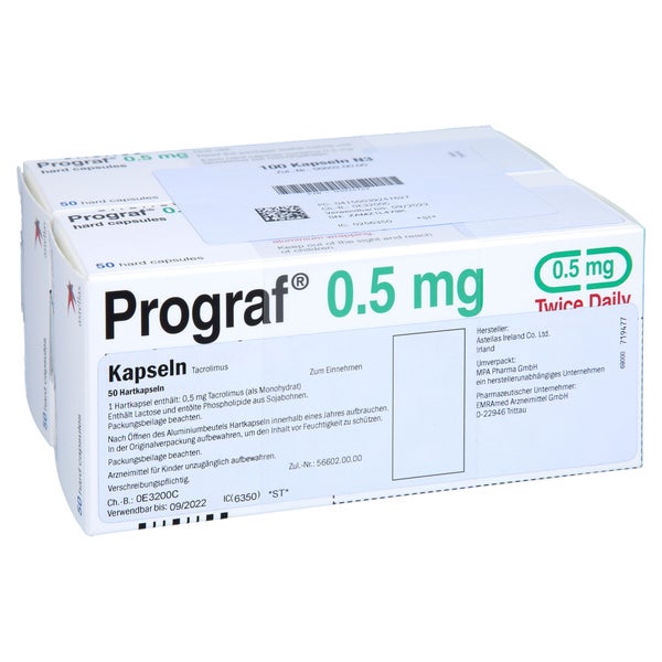 Prograf 0,5 mg Hartkapseln 100 St