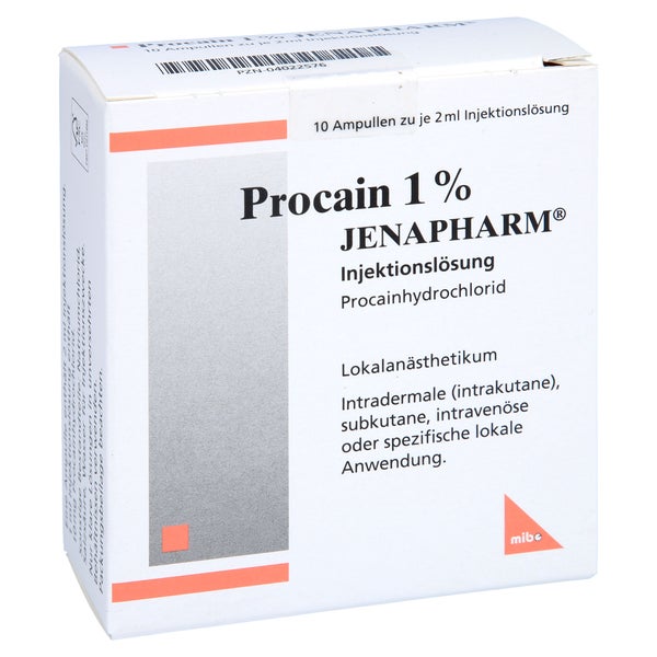 Procain 1% Jenapharm Injektionslösung Am 10X2 ml