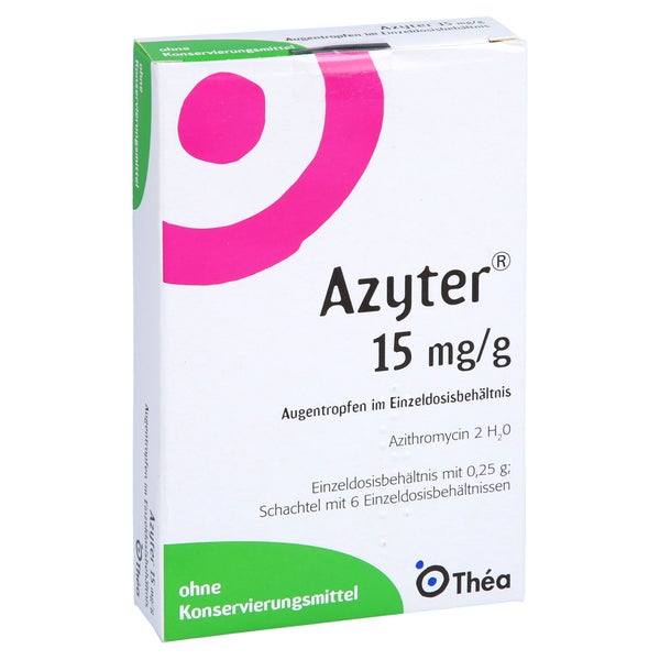 AZYTER 15 mg/g Augentropfen im Einzeldosisbehält. 6X0,25 g