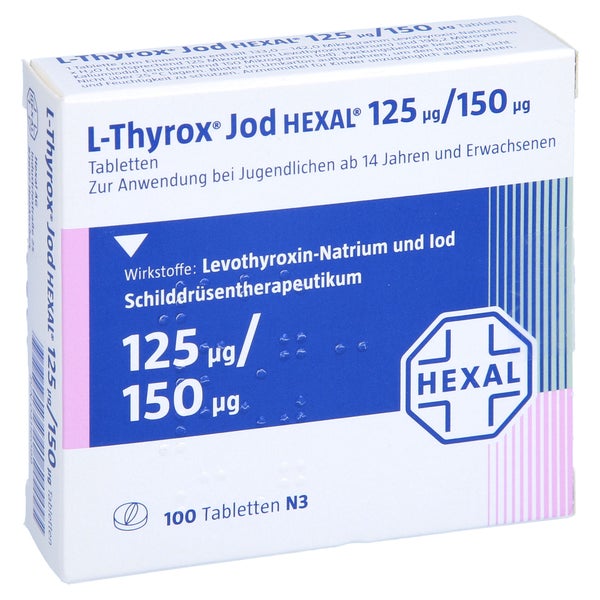 L-thyrox Jod Hexal 125/150 Tabletten 100 St